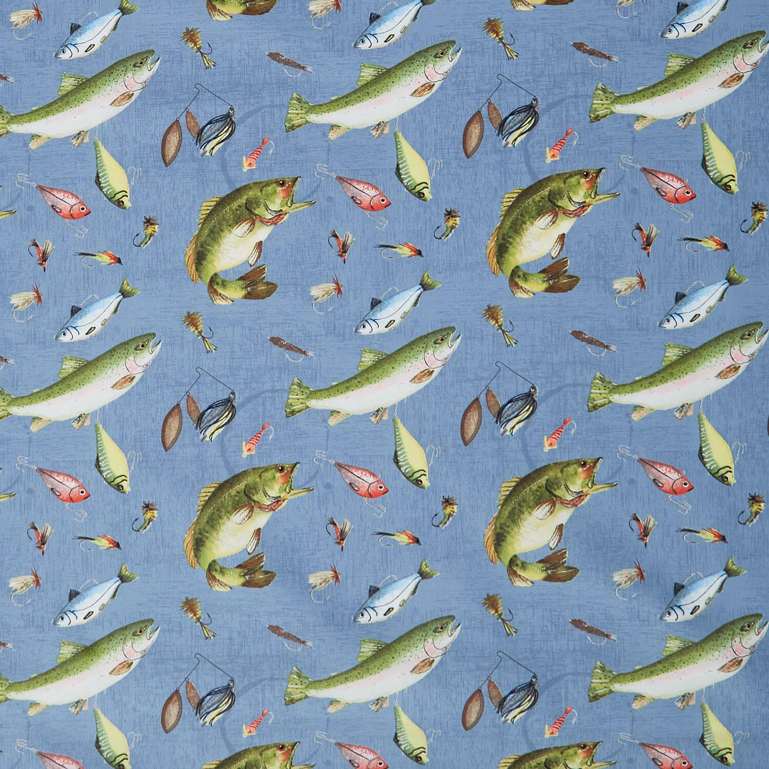 Gone Fishing - Fish and Lure Toss Blue Yardage