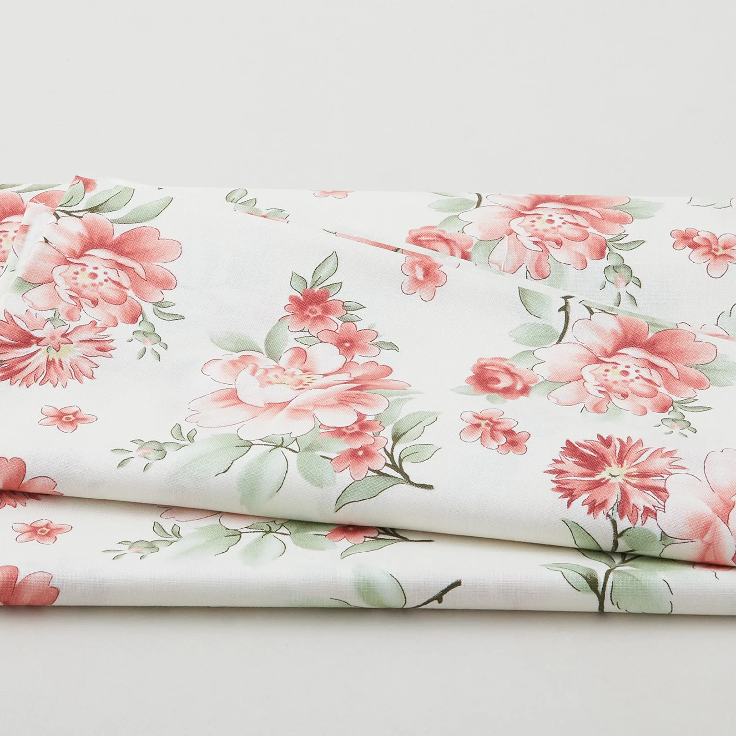 Graceful - Focal Floral Cream/Terra Cotta 2 Yard Cut