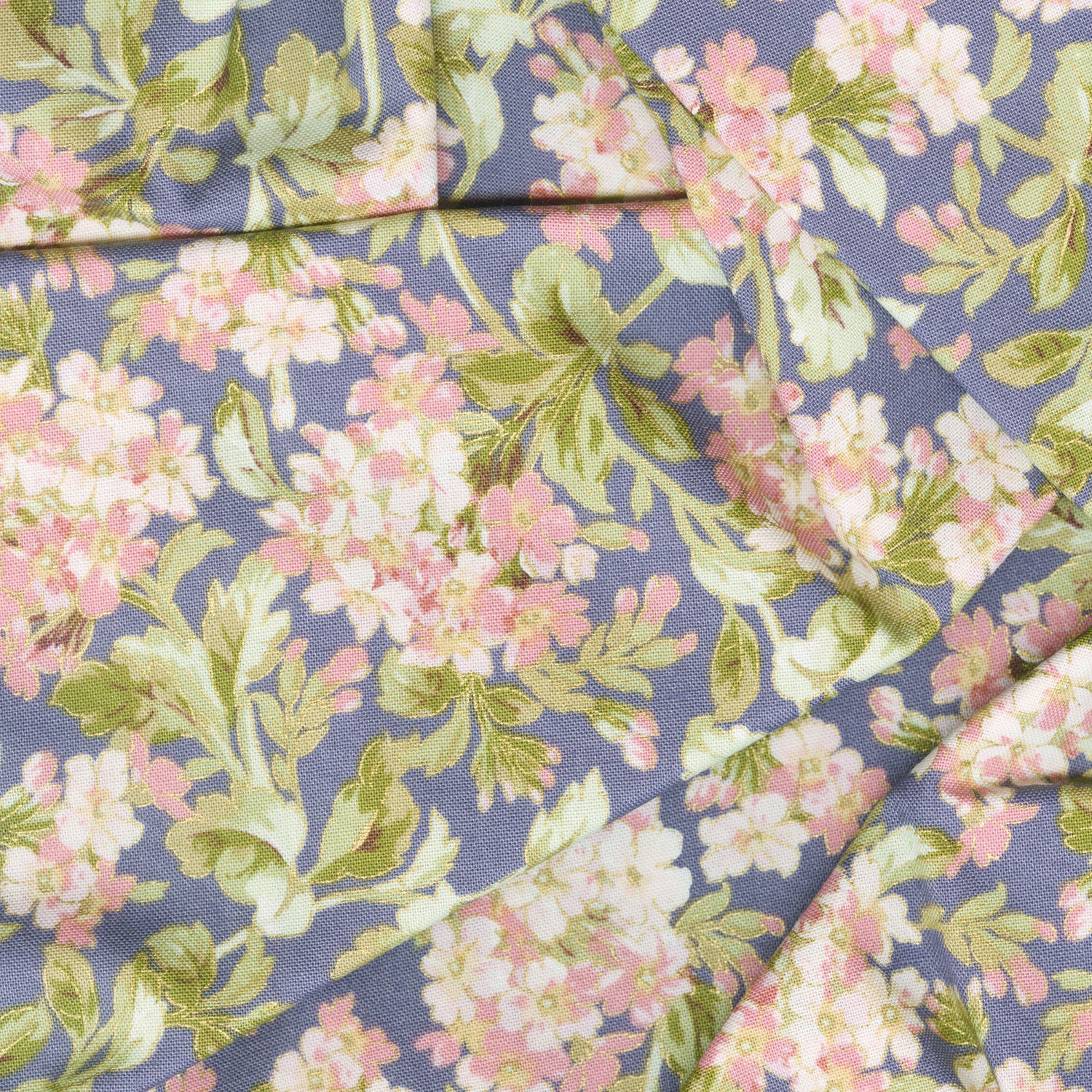 Grand Entrance - Traveling Phlox Dark Purple Metallic Yardage - Image 2