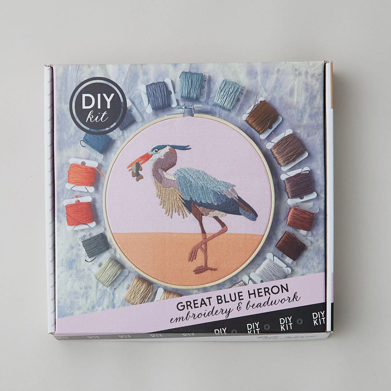 Great Blue Heron Embroidery and Beadwork Kit - Image 5