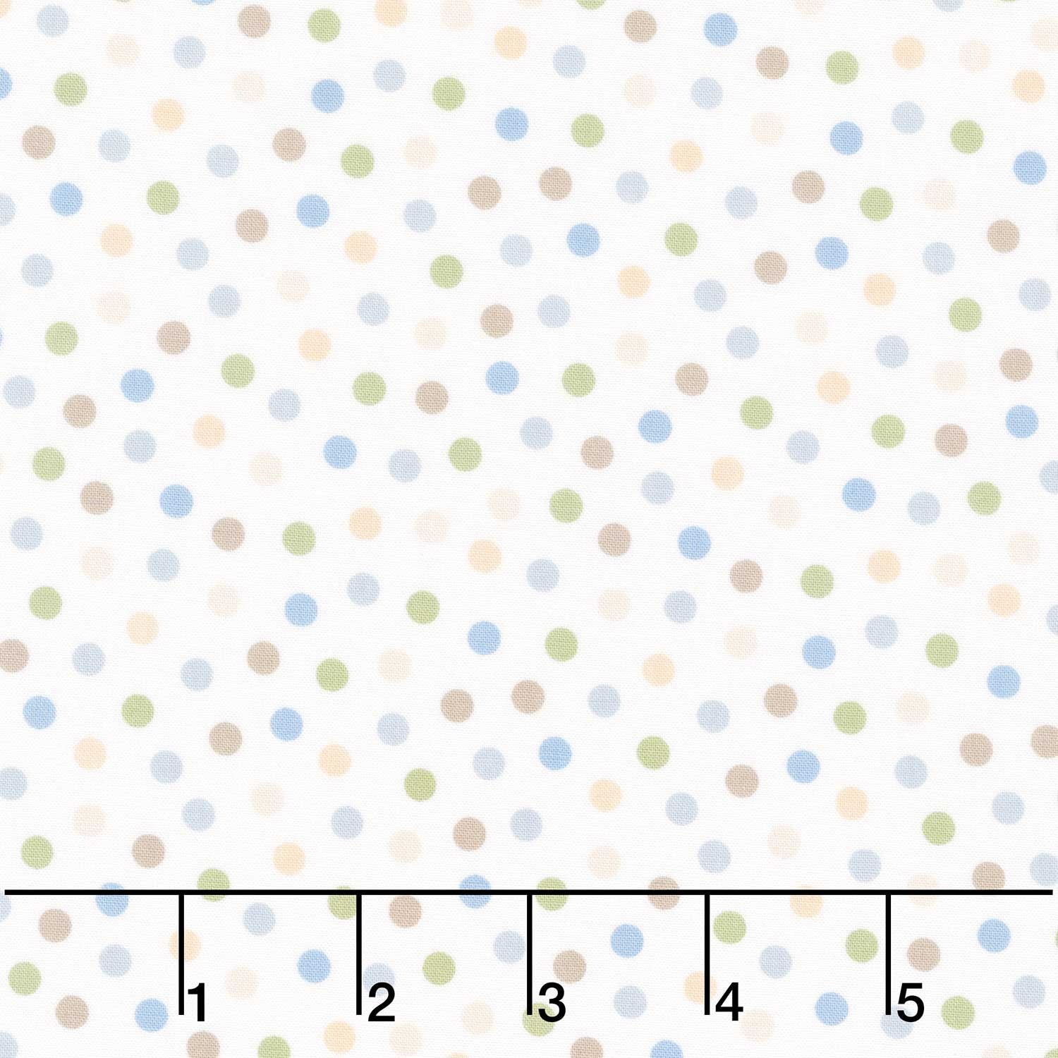 Guess How Much I Love You - Dots Light Denim Yardage