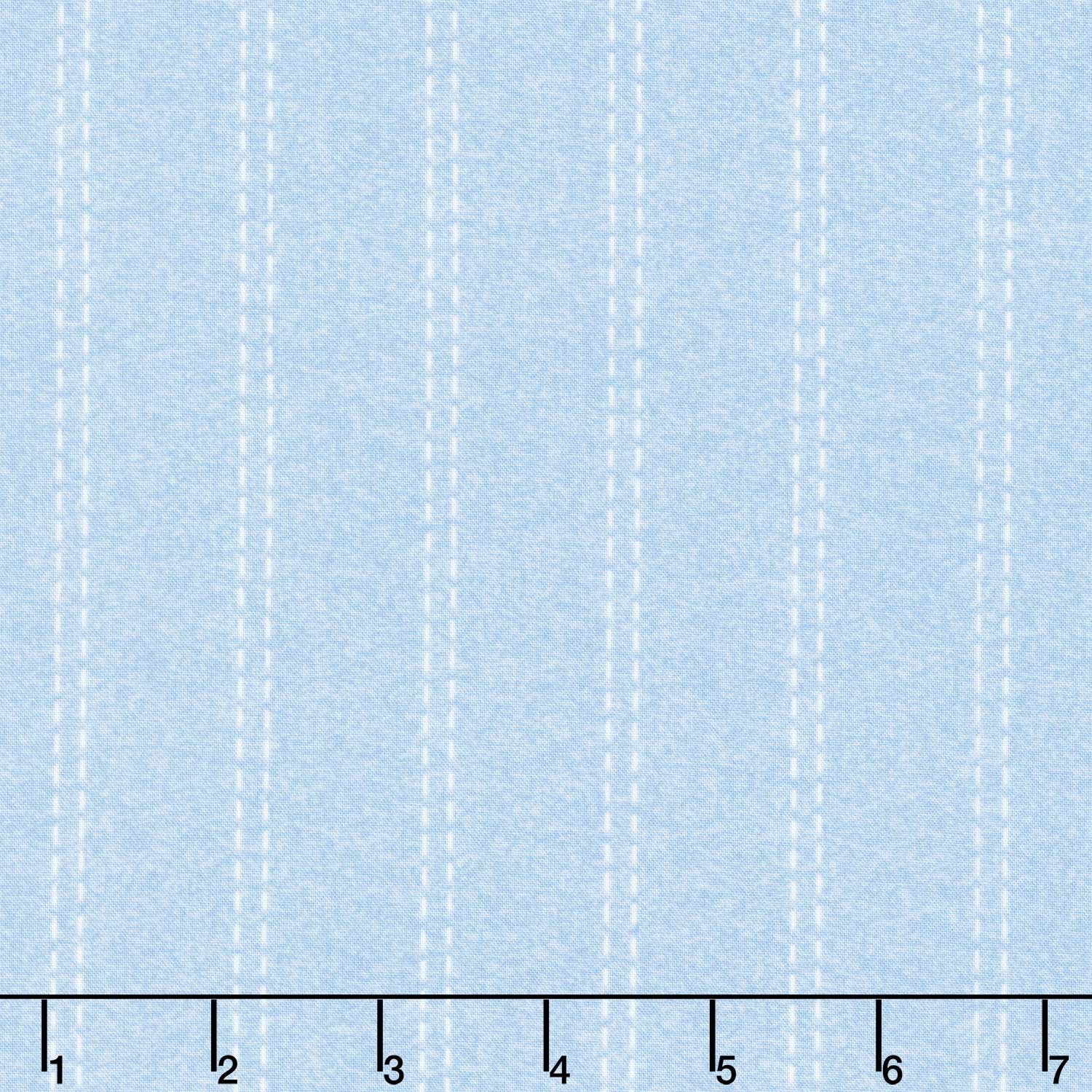 Guess How Much I Love You - Stripe Light Denim Yardage