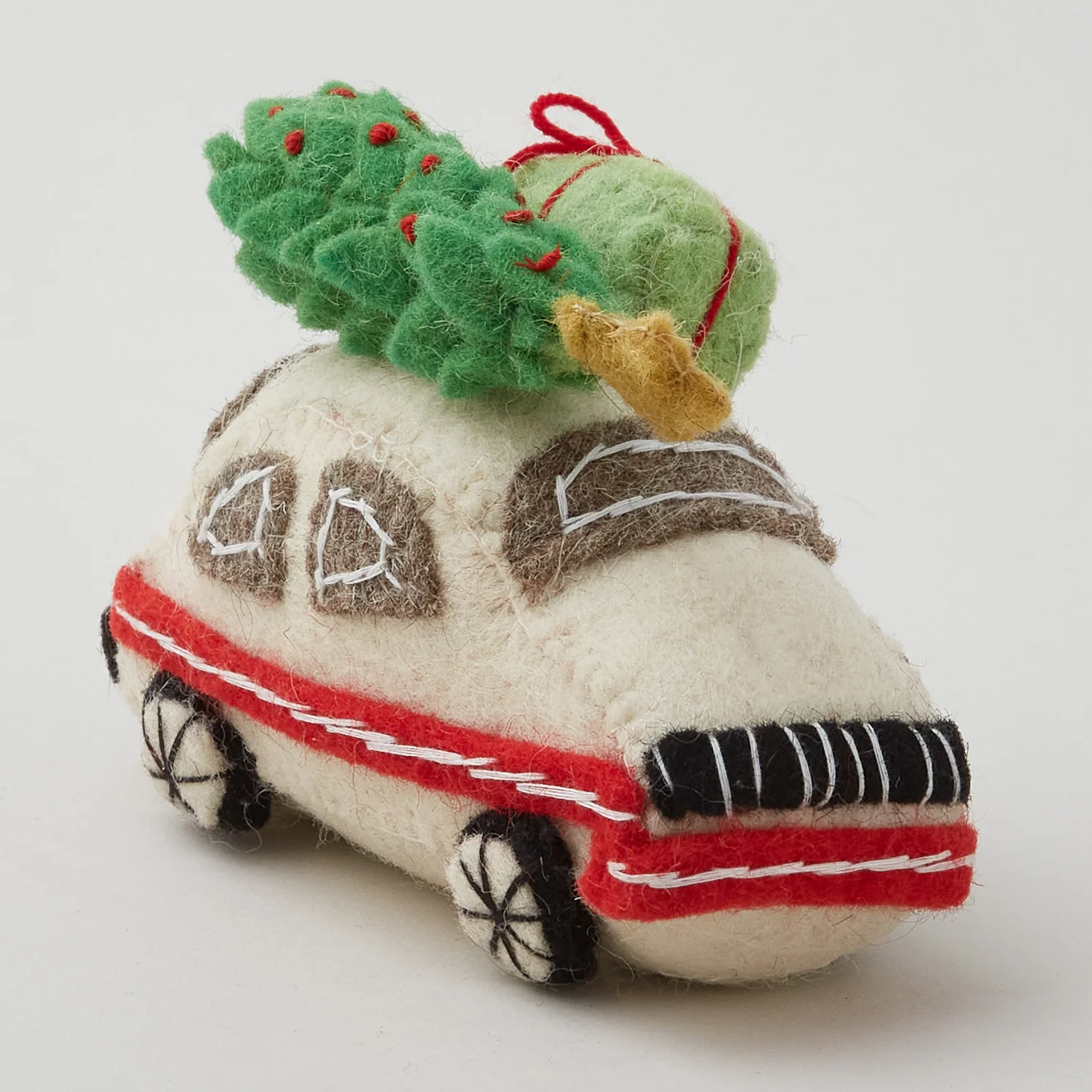 Handmade Wool Felt Van/Car Ornament w/ Appliqué & Embroidery - Assorted - Image 5