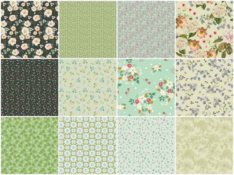 Handpicked Produce - Fanciful Florals Green Thumb 5" Stackers 24 pcs. - Image 3
