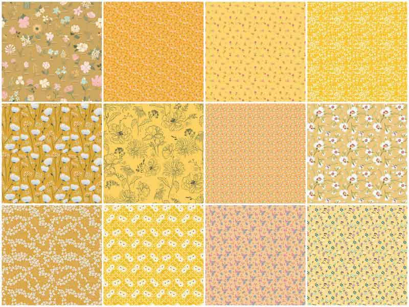 Handpicked Produce - Fanciful Florals Lemon Zest Rolie Polie 24 pcs. - Image 3
