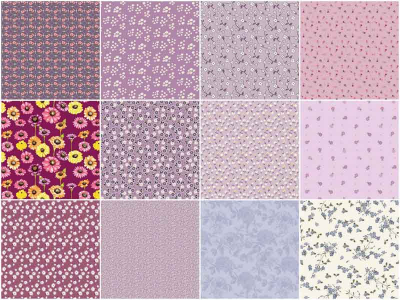Handpicked Produce - Fanciful Florals Purple Pizazz 10" Stackers 24 pcs. - Image 3