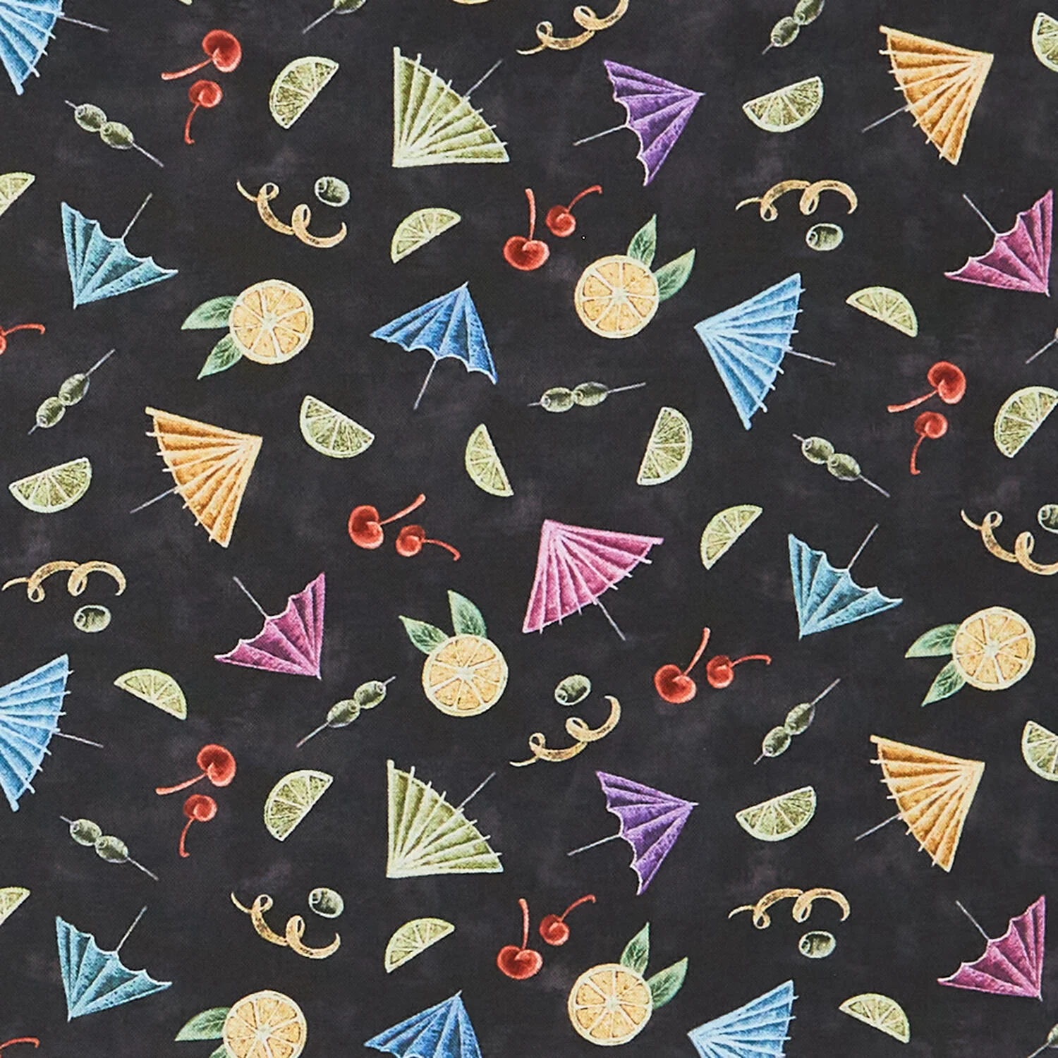 Happiest Hour - Cocktail Deco Black 2 Yard Cut - Image 2
