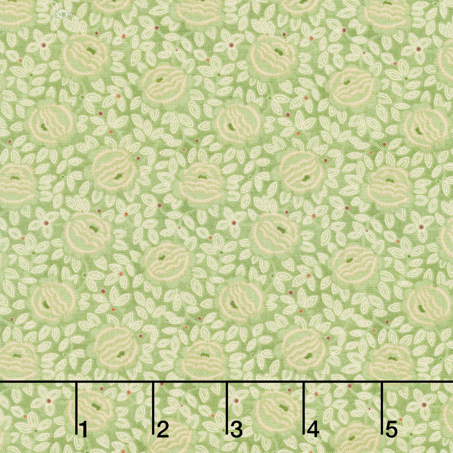 Harvest Thyme - Cabbage Rose Sage Green Yardage