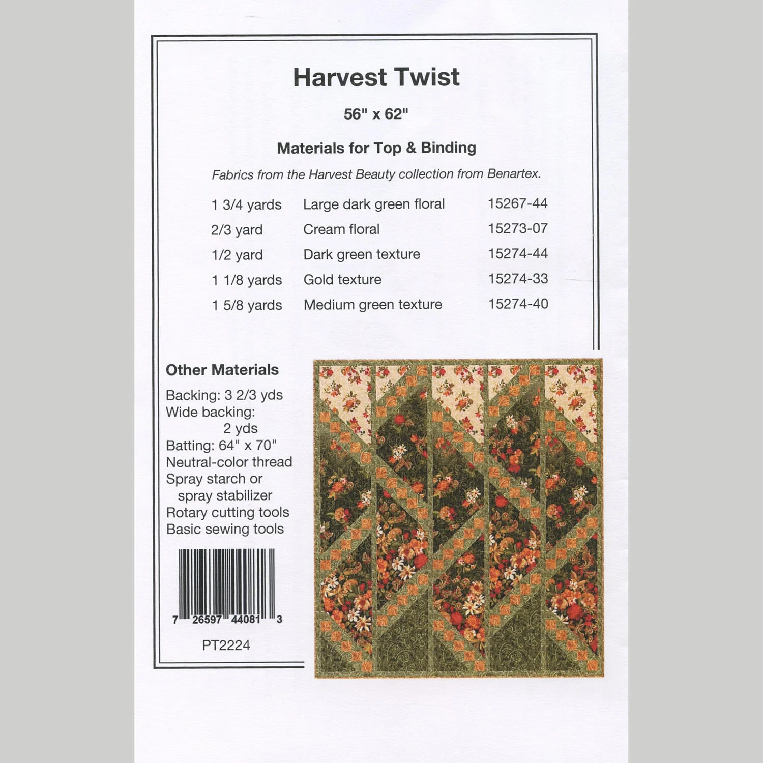 Harvest Twist Quilt Pattern - Image 2