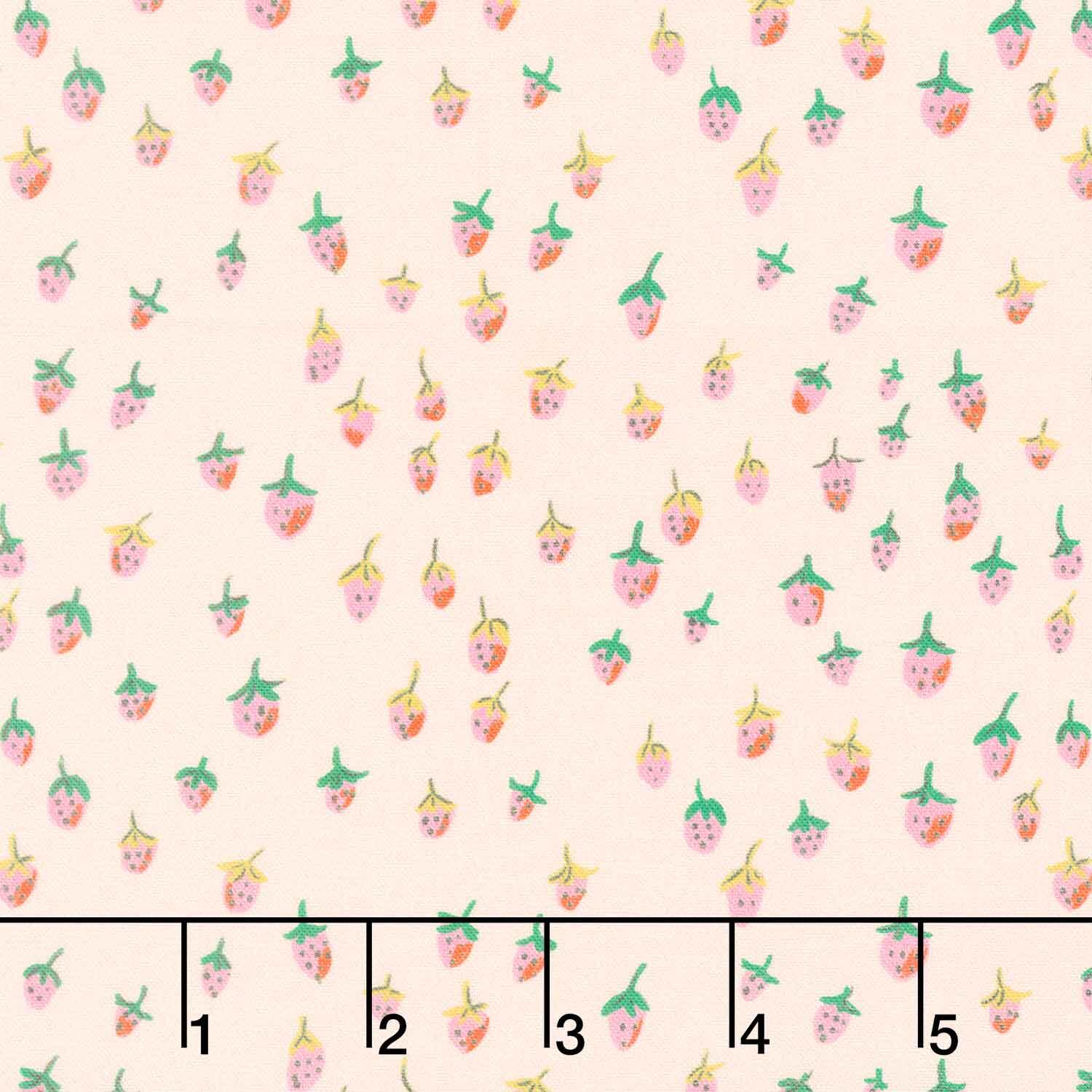 Heather Ross Favorites - Field Strawberries Blush Yardage