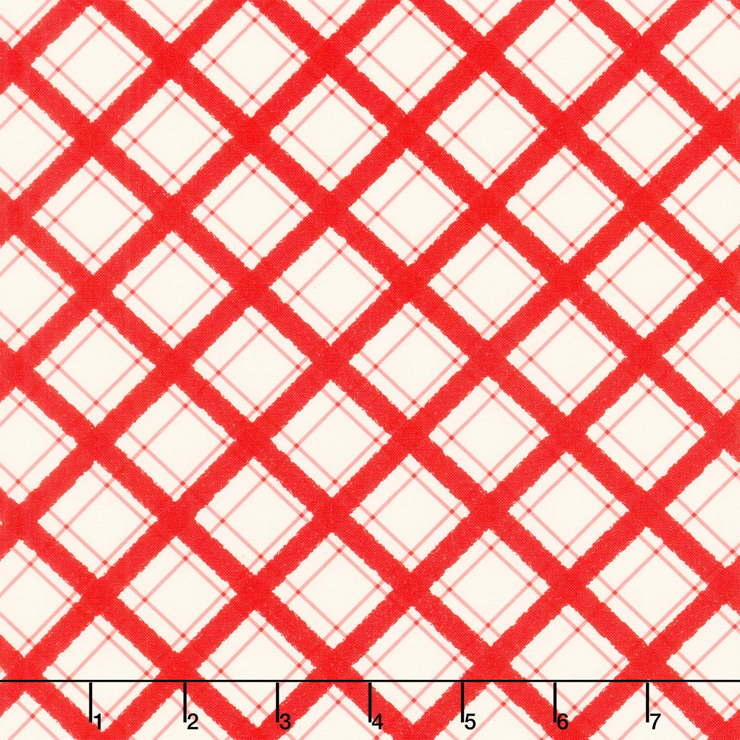 Hen House - Tiny Plaid Red Yardage