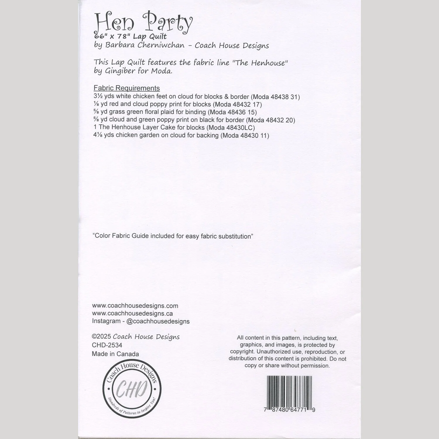 Hen Party Quilt Pattern - Image 2