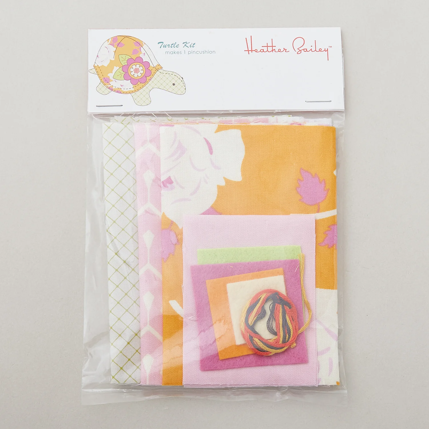 Henrietta Turtle Pincushion Fabric Kit - Silver - Image 3