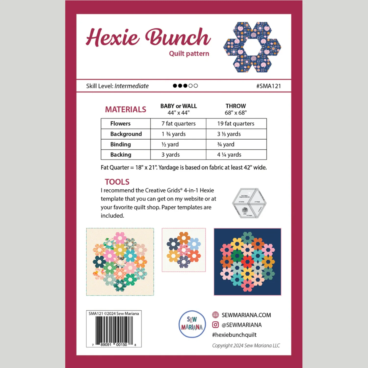 Hexie Bunch Quilt Pattern - Image 2