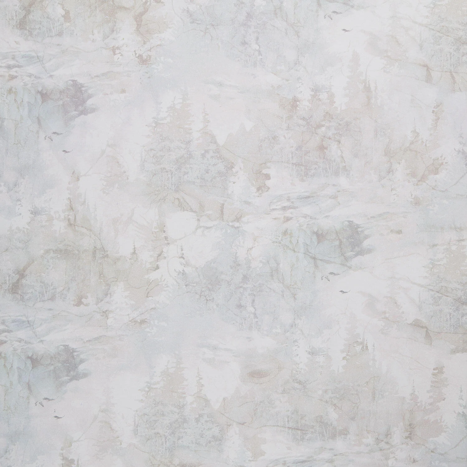 Highland View - Tree Blender White Multi Digitally Printed Yardage