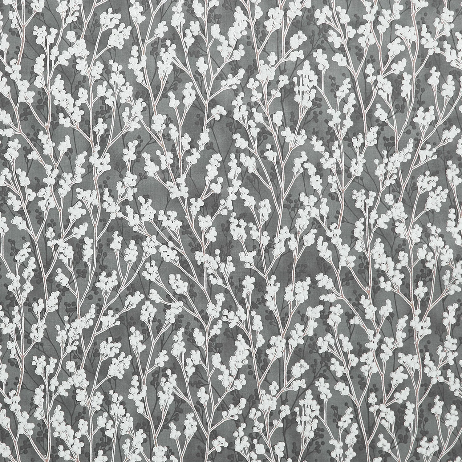 Holiday Flourish - Festive Finery Taupe Colorstory Berries Graphite Metallic Yardage