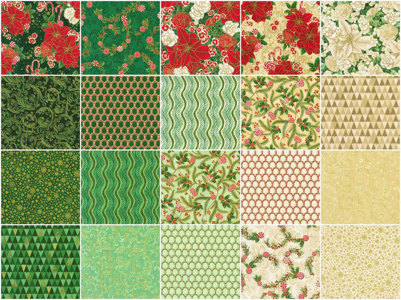 Holiday Flourish Peppermint Twist Holiday Metallic Ten Squares - Image 3