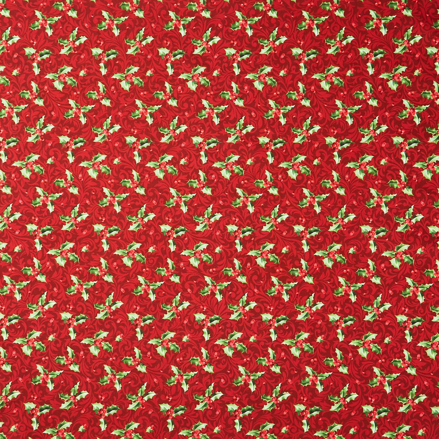 Holiday Joy - Holly Toss Red Multi Yardage