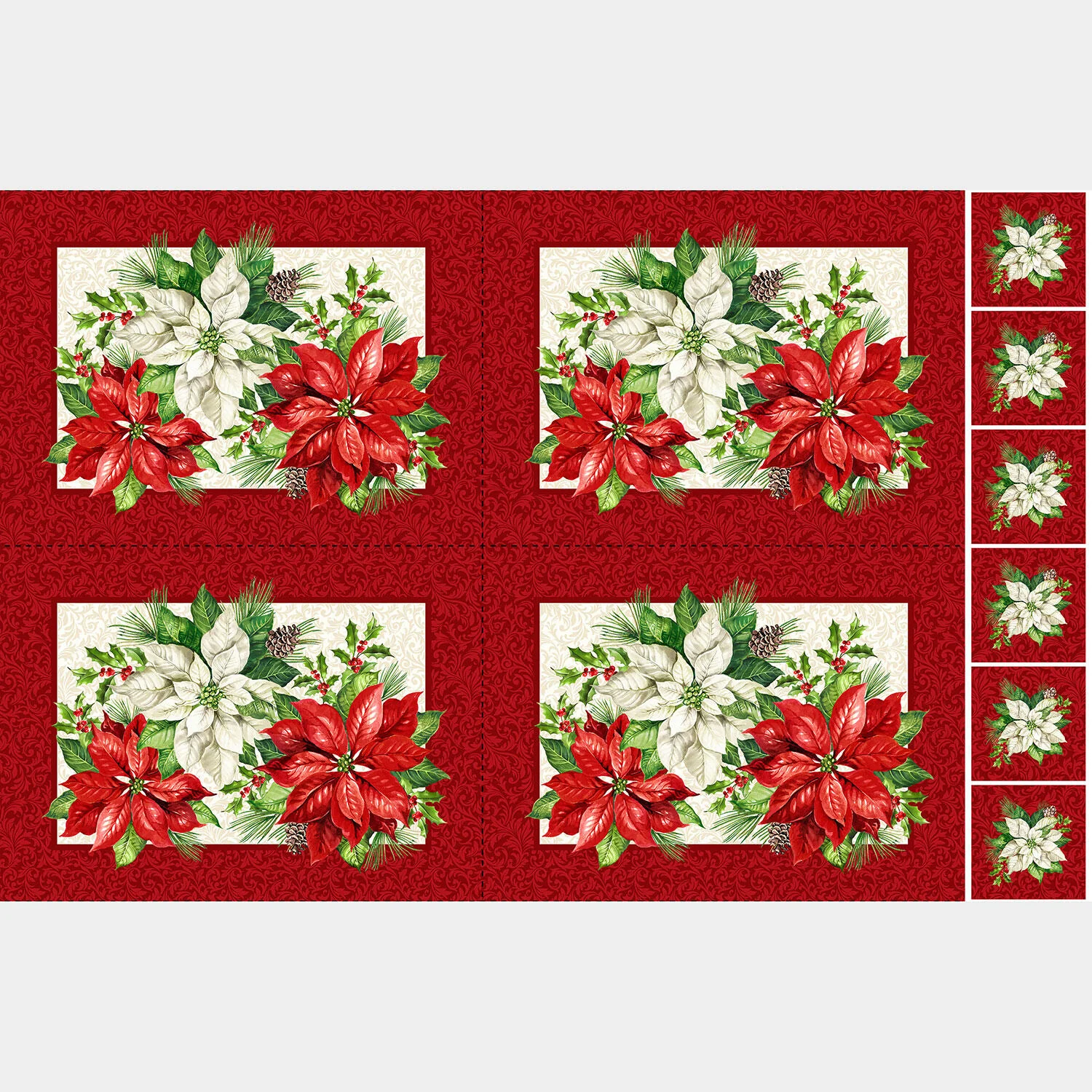 Holiday Joy - Placemats Cream Multi Panel