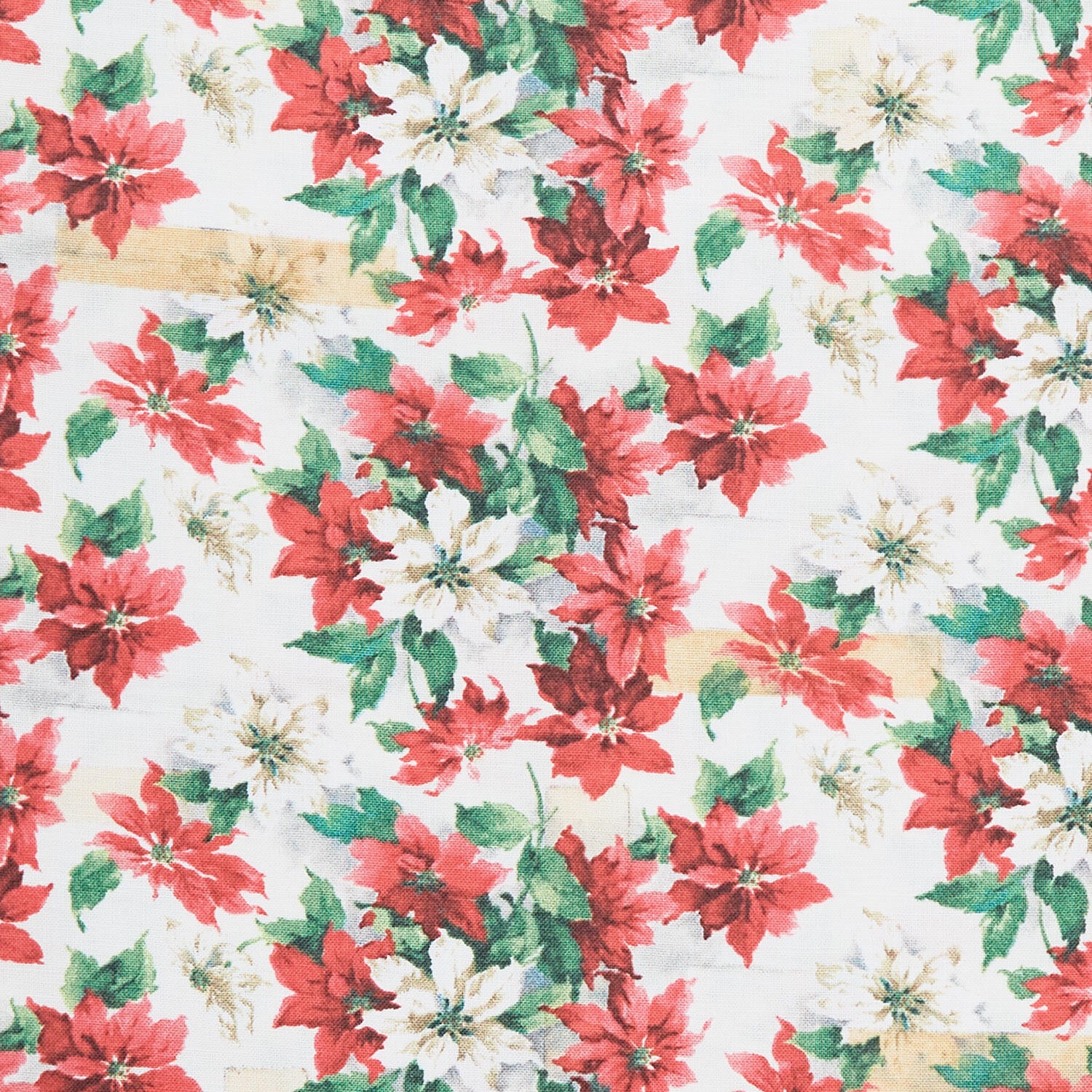 Holidays Past - Poinsettia Print Multi 2 Yard Cut - Image 2