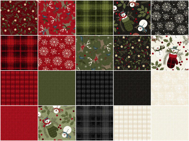 Holly Jolly Flannel 10" Squares - Image 2
