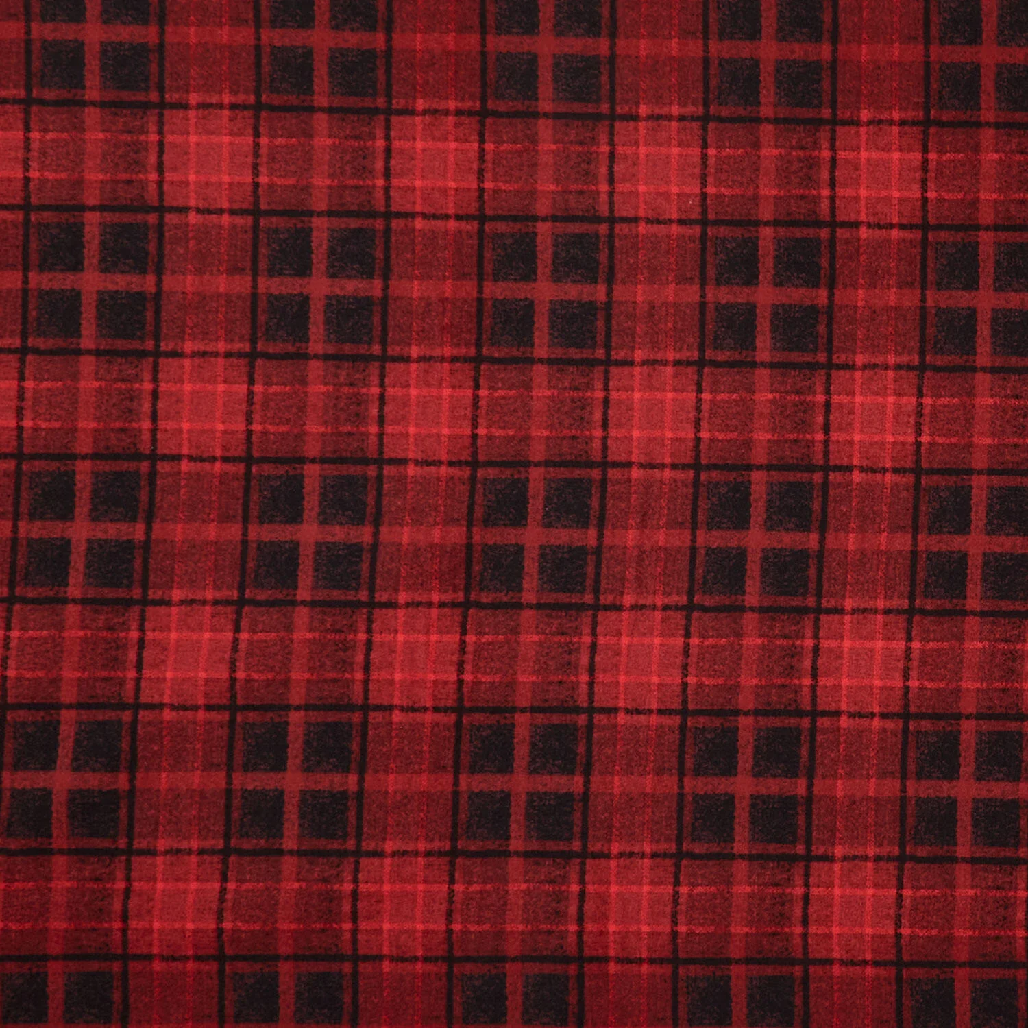 Holly Jolly Flannel - Big Plaid Red Yardage