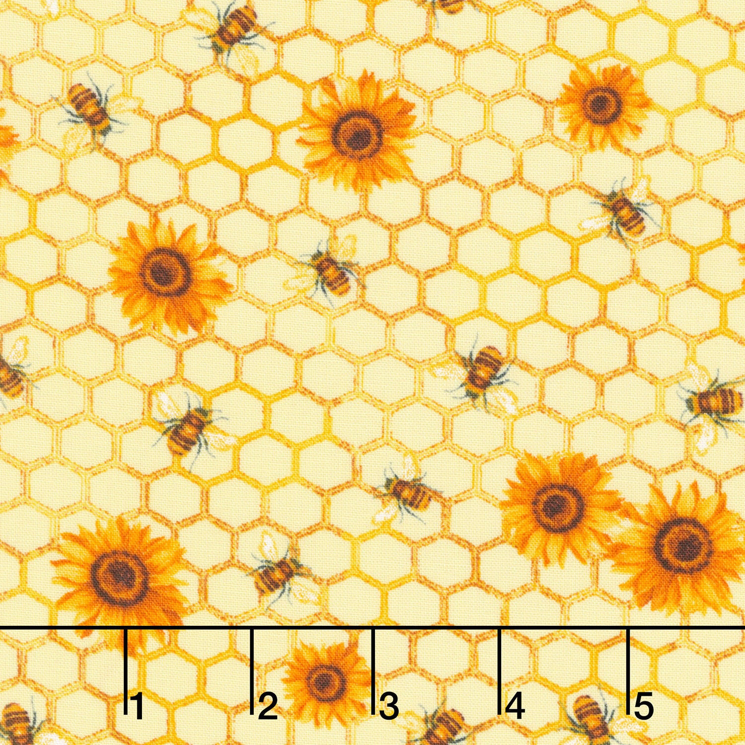 Honeycomb Florals Yellow Yardage