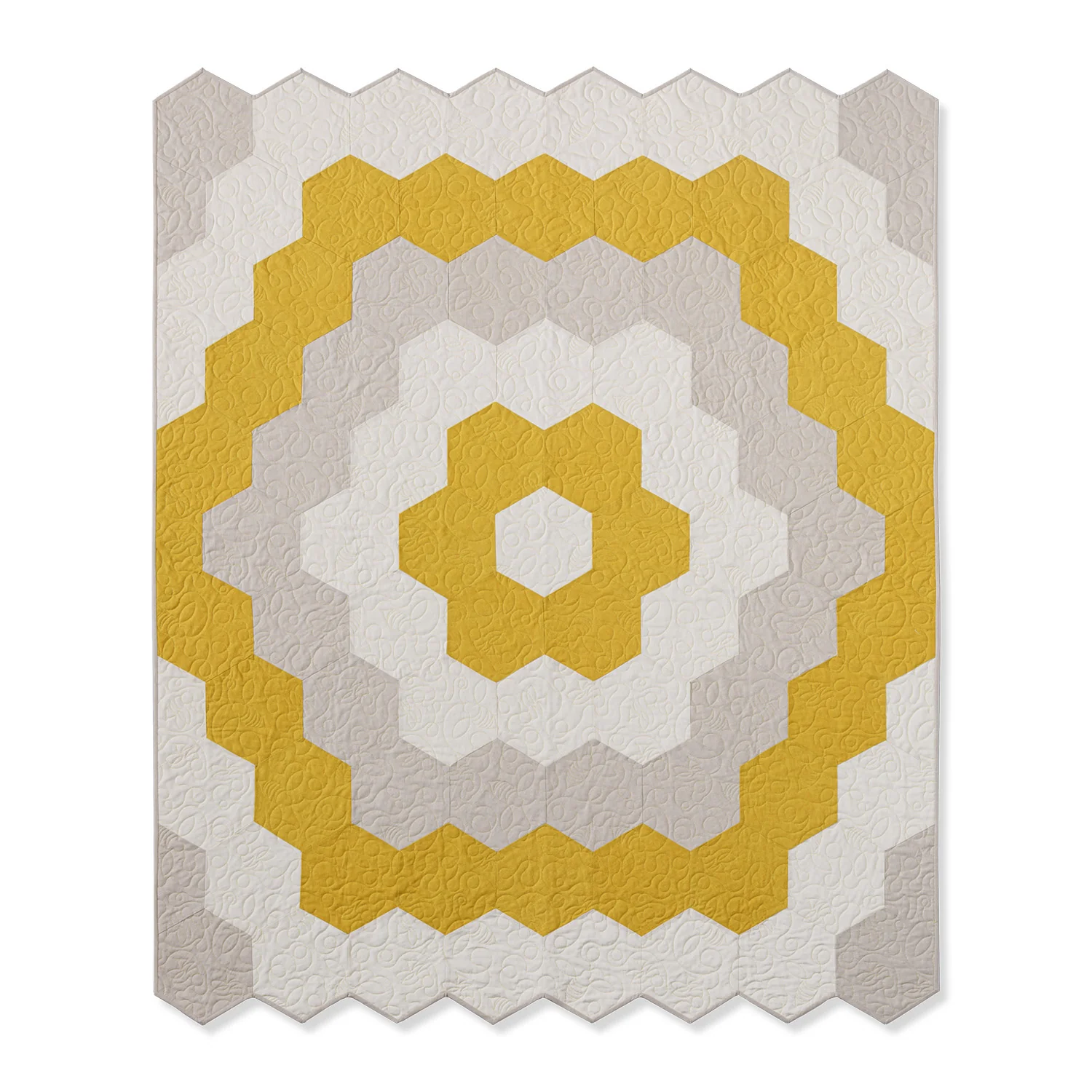 Honeycomb Golden Fabric Quilt Kit - Image 6