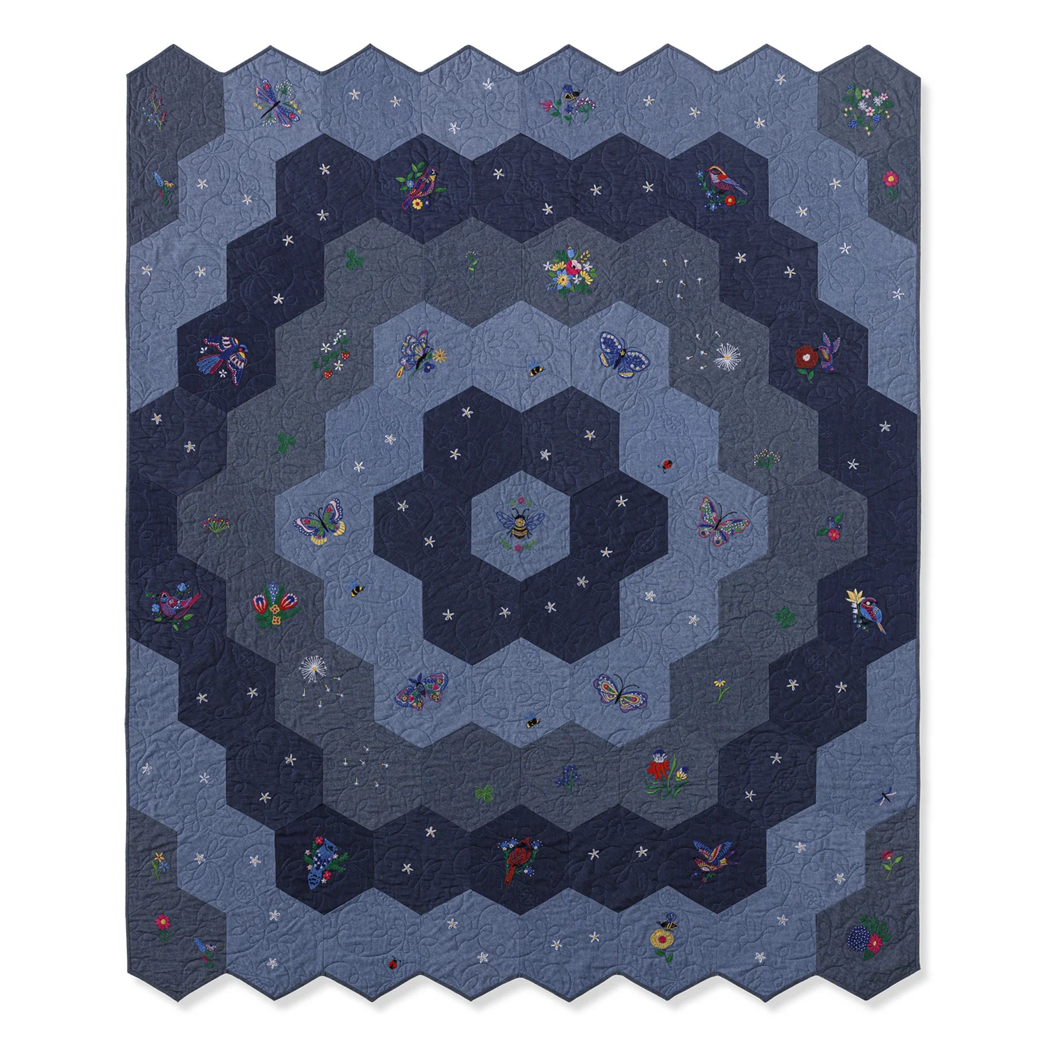 Missouri Star Honeycomb Indigo Fabric Quilt Kit - Image 7