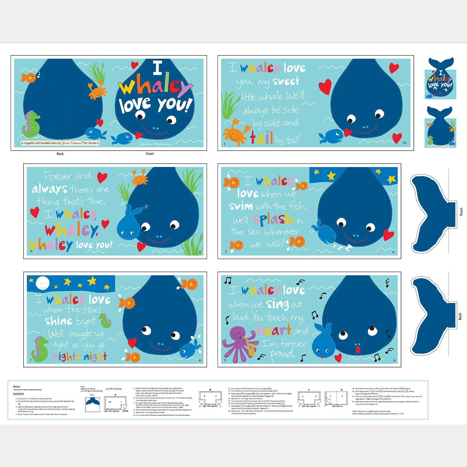 Huggable & Lovable Books - I Whaley Love You! Book Multi Panel