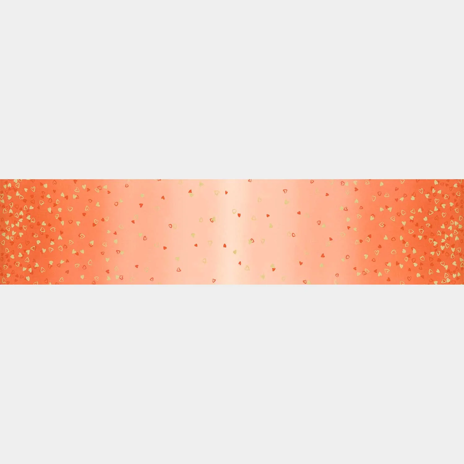 I Heart Ombre - Heart Ombre Tangerine Metallic Yardage - Image 3