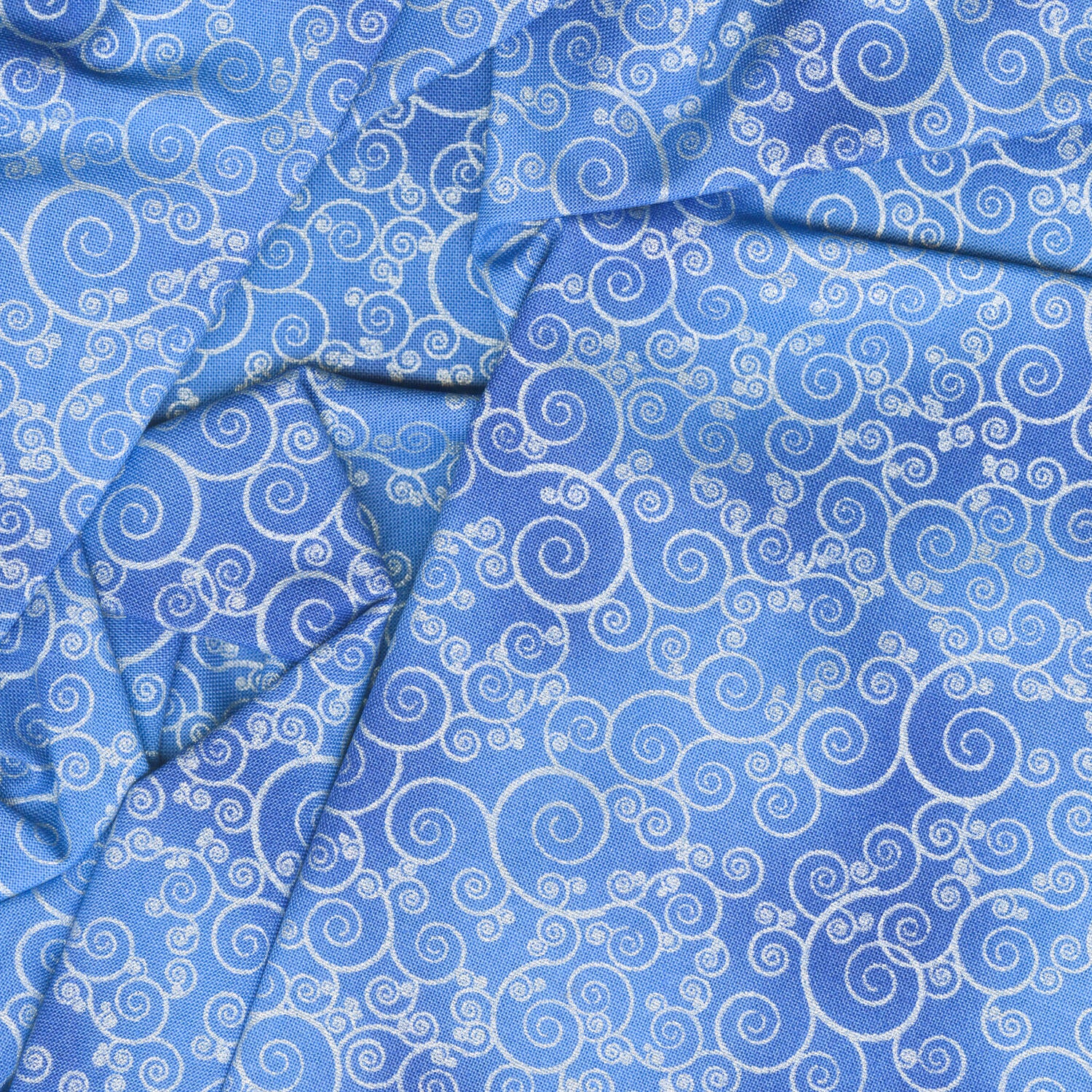 ICE - Metallic Swirl Lapis Yardage - Image 2