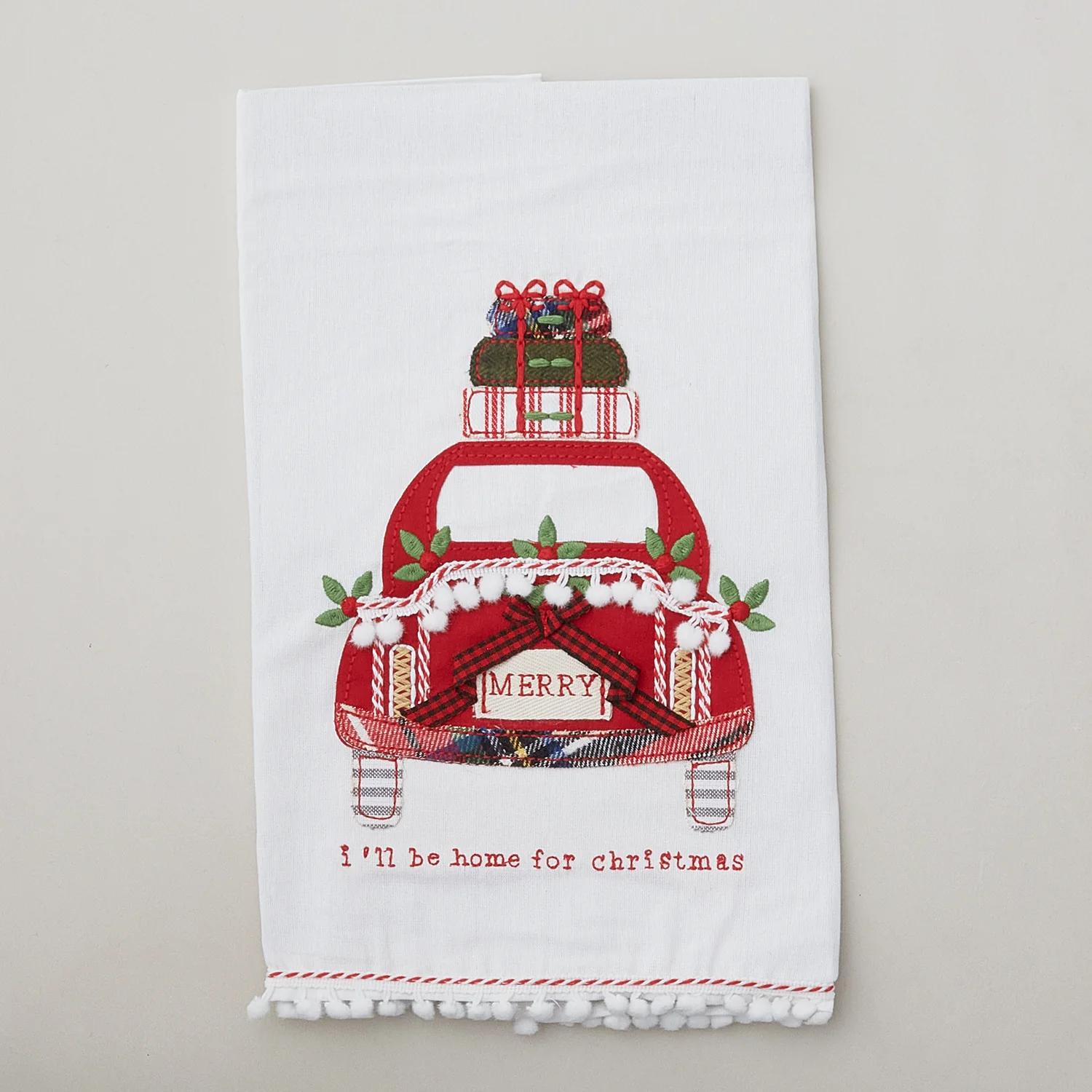 I'll Be Home For Christmas Tea Towel