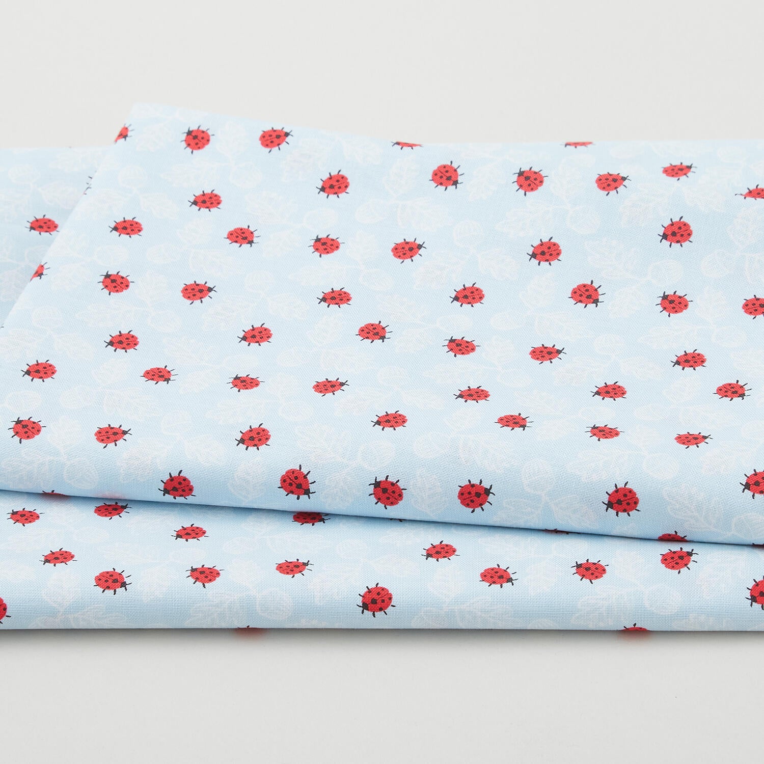 In the Thicket - Tossed Ladybugs Light Blue 2 Yard Cut