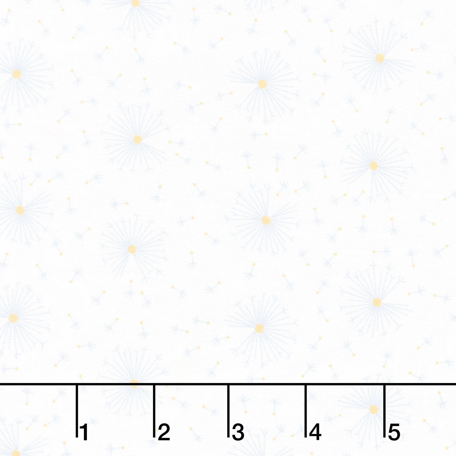 Ingrid's Wildflowers - Dandelions White Yardage