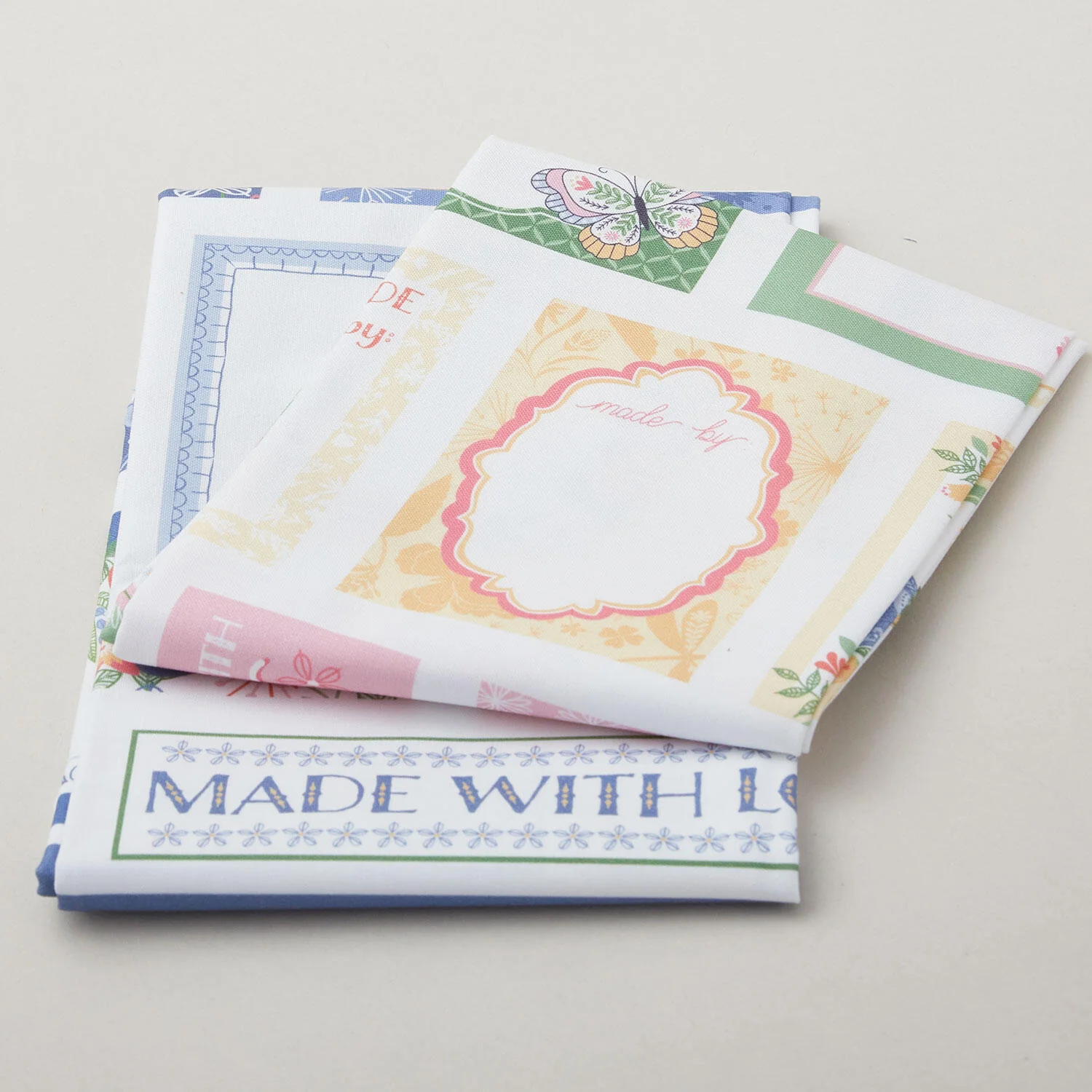 Ingrid's Wildflowers - Floral Quilt Label White Panel - Image 2