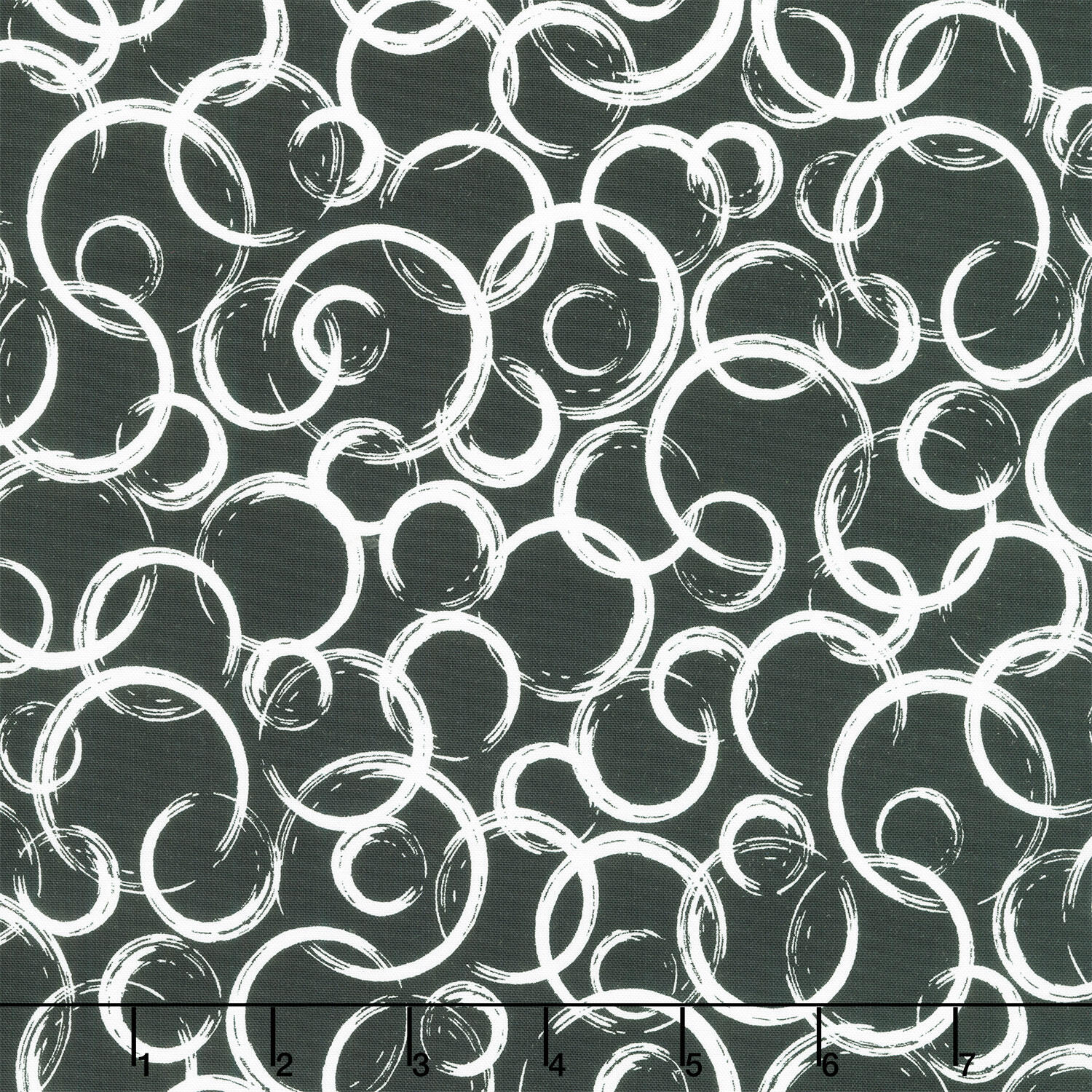 Inkwell - Circles Black Yardage