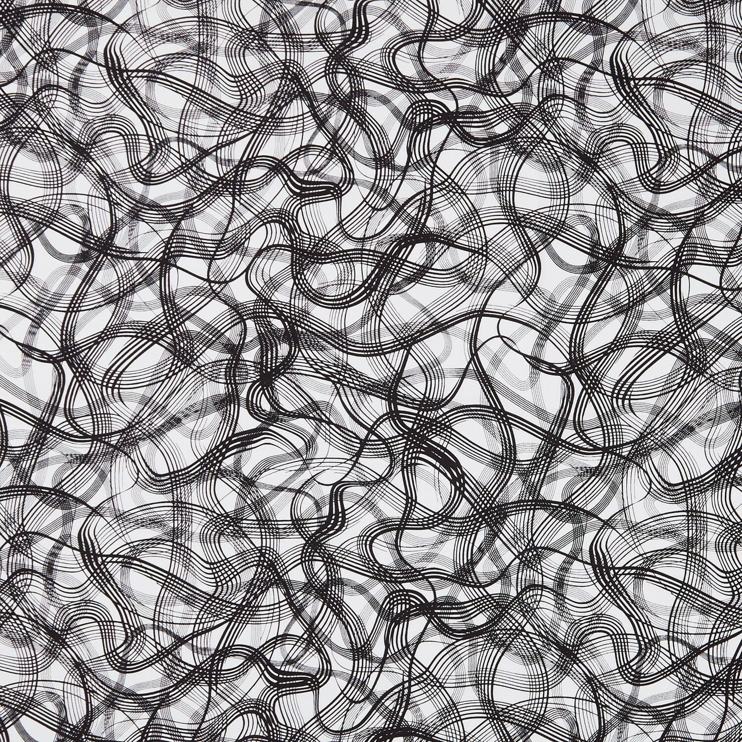 Inkwell - Wavy Lines White Yardage