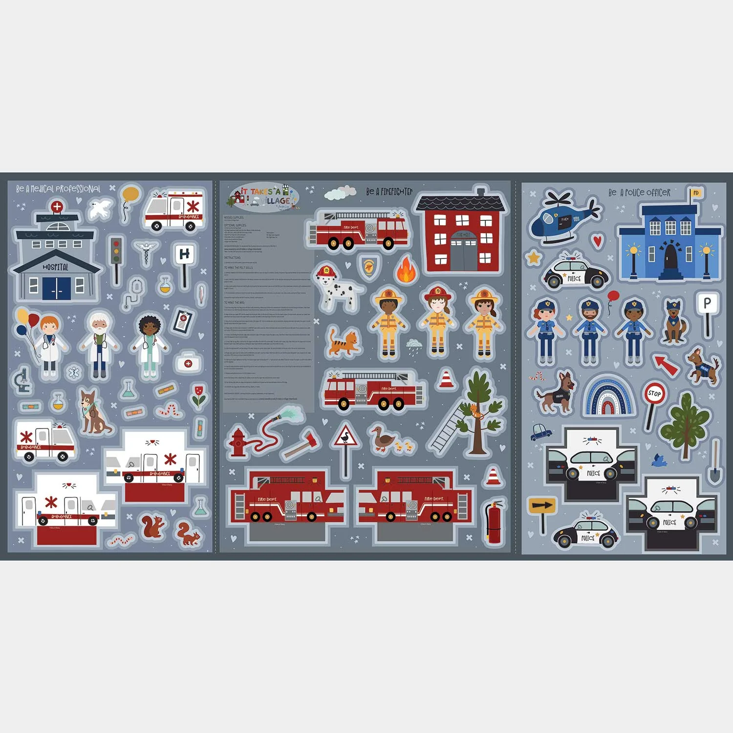 It Takes a Village - Felt Panel