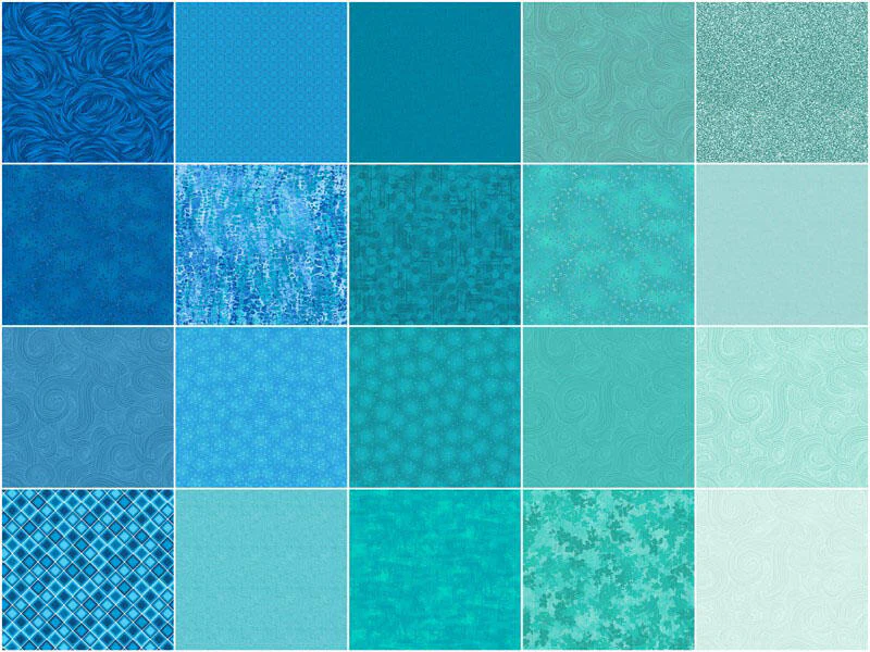 I've Got Hue, Babe Turquoise Waves 2 1/2" Strips - Image 3