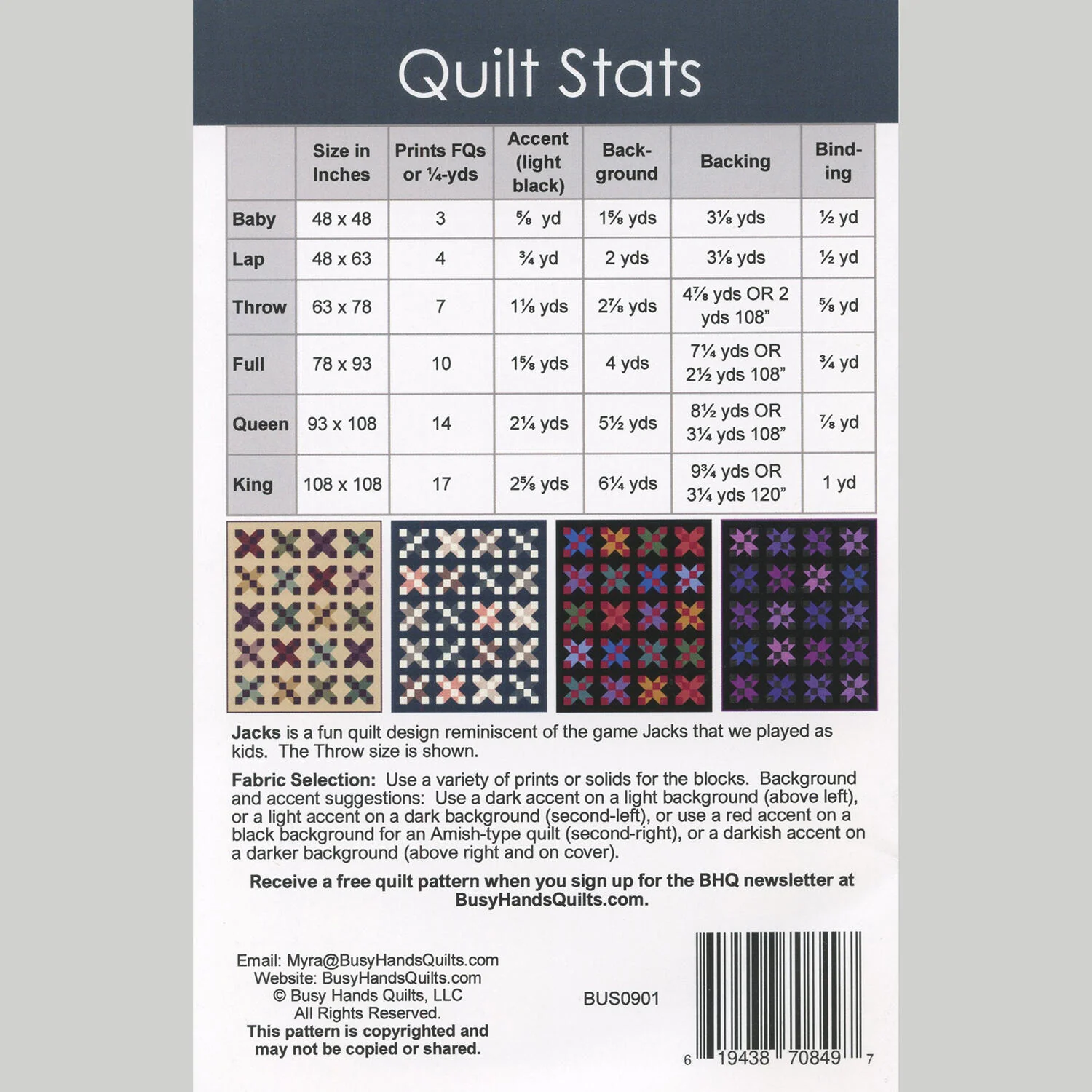 Jacks Quilt Pattern - Image 2
