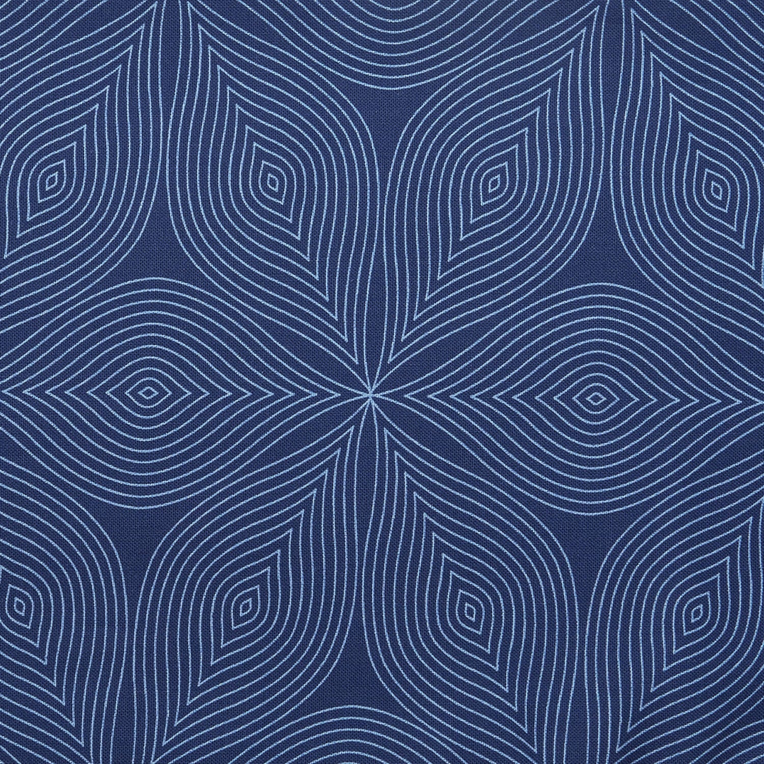 Jardin Blue Favorites - Navy Petals 2 Yard Cut - Image 2
