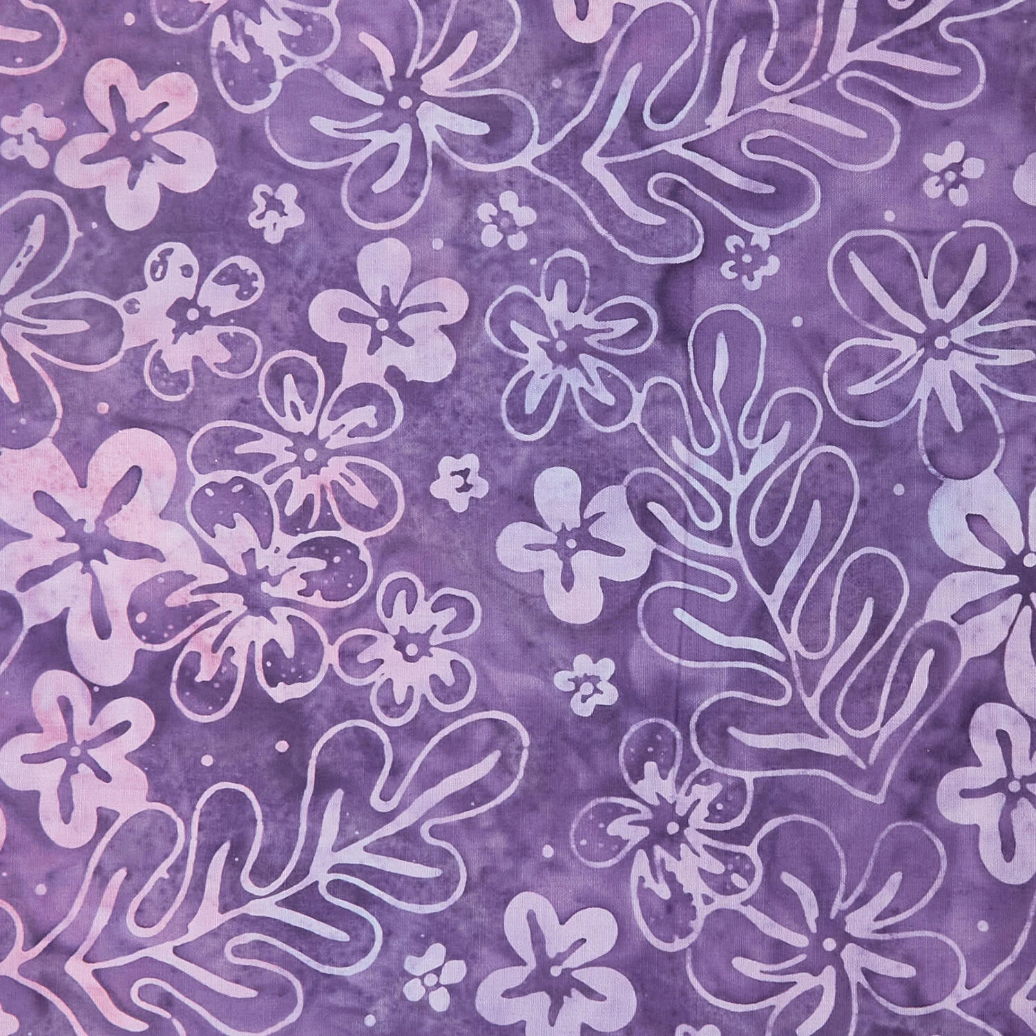Java Batiks - Amethyst Floral Purple 2 Yard Cut - Image 2