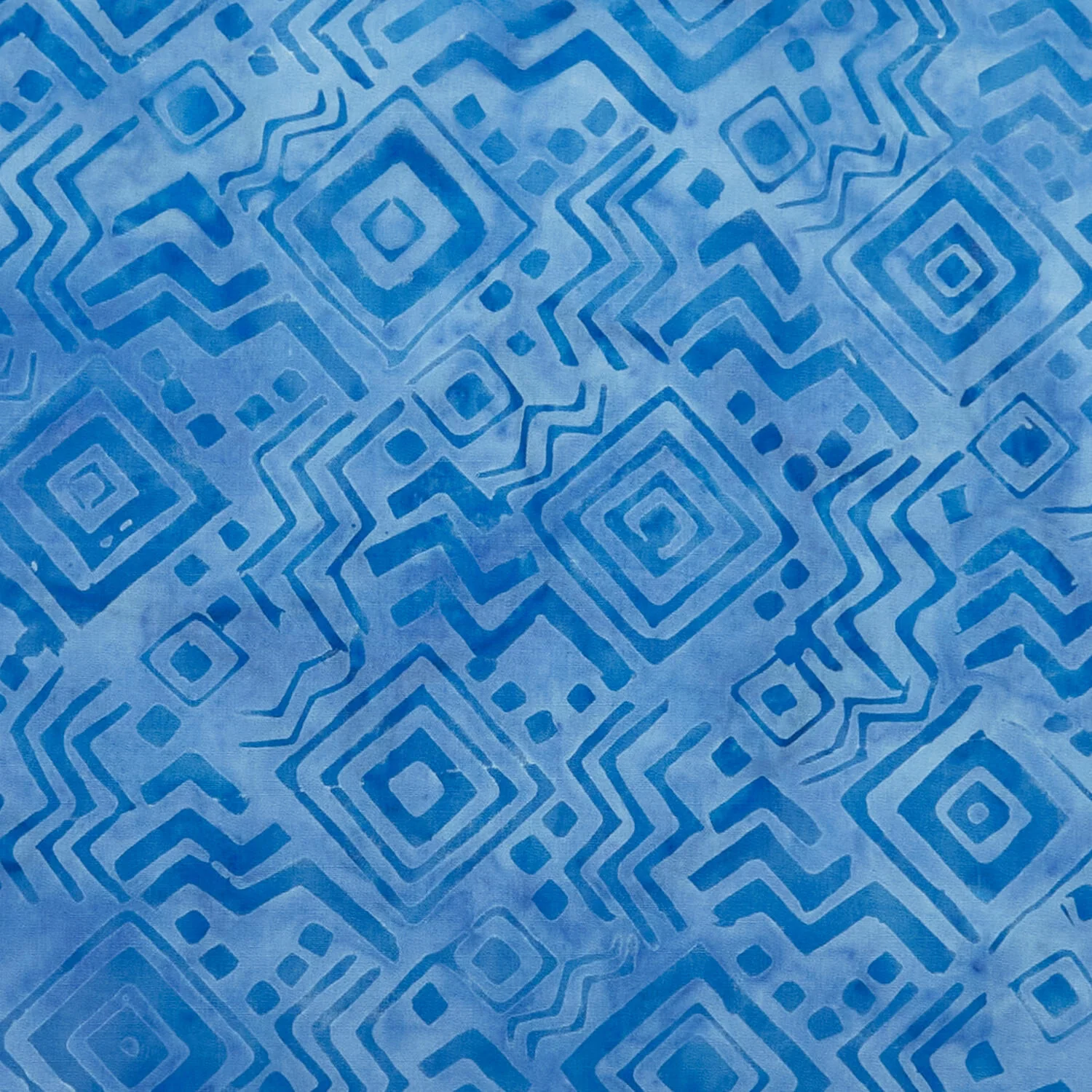 Java Batiks - Cobalt Geometric Blue 3 Yard Cut - Image 2