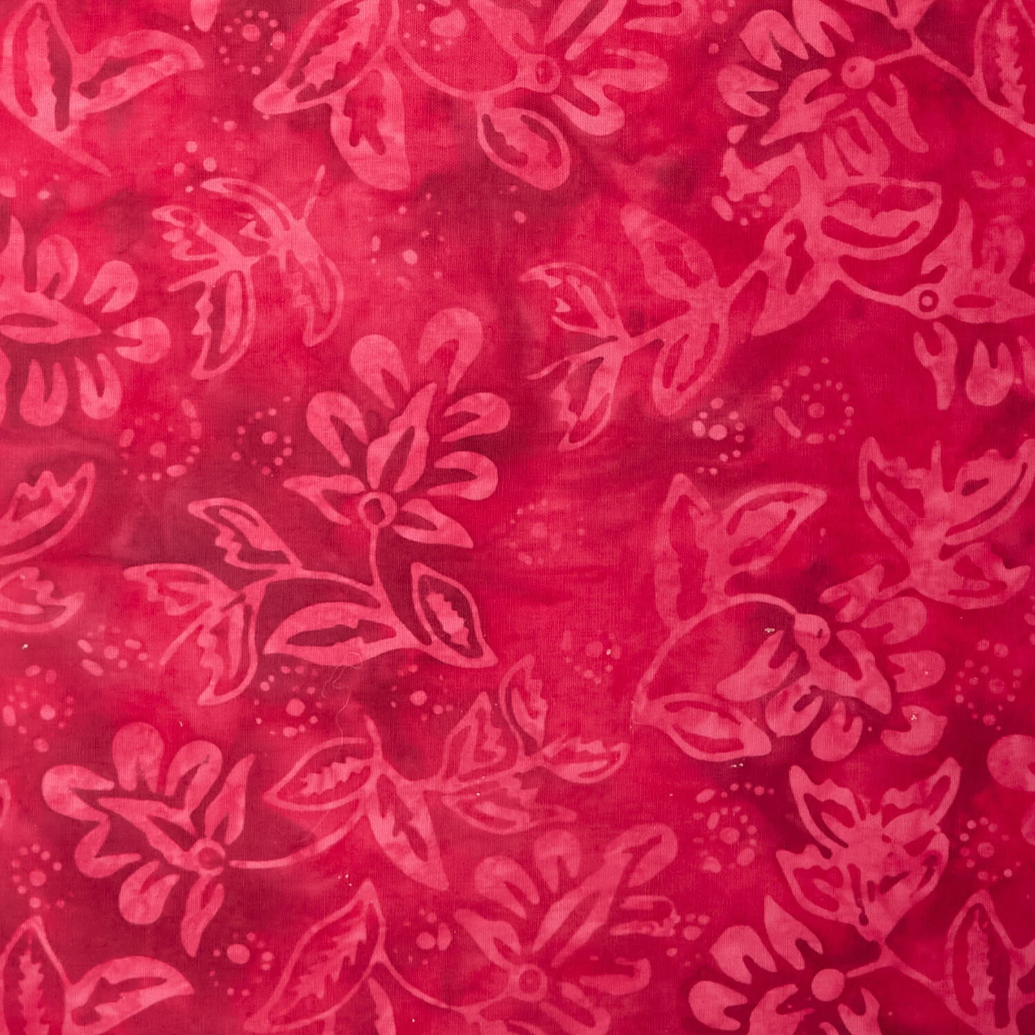 Java Batiks - Crimson Flourish Red/Pink 2 Yard Cut - Image 2