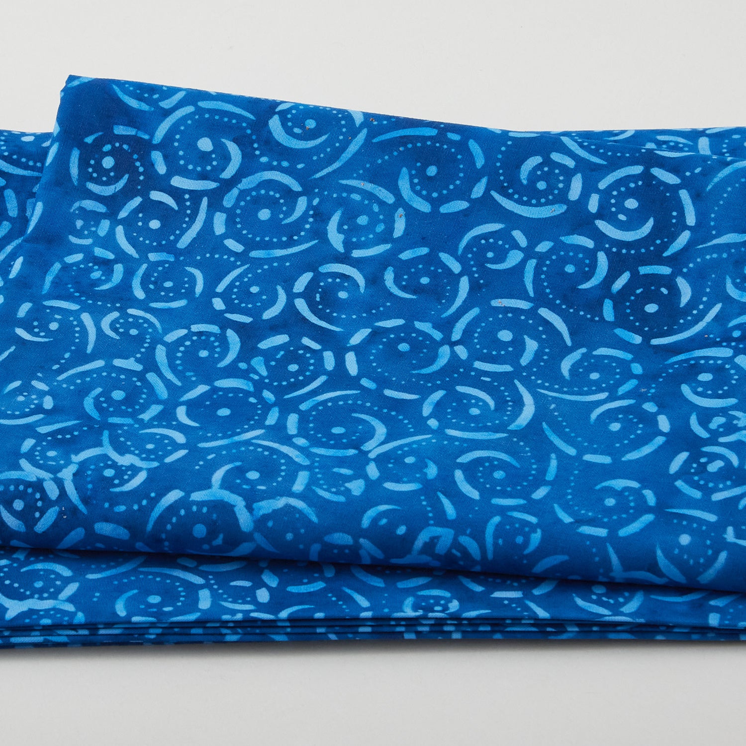 Java Batiks - Spiral Shells Blue 2 Yard Cut