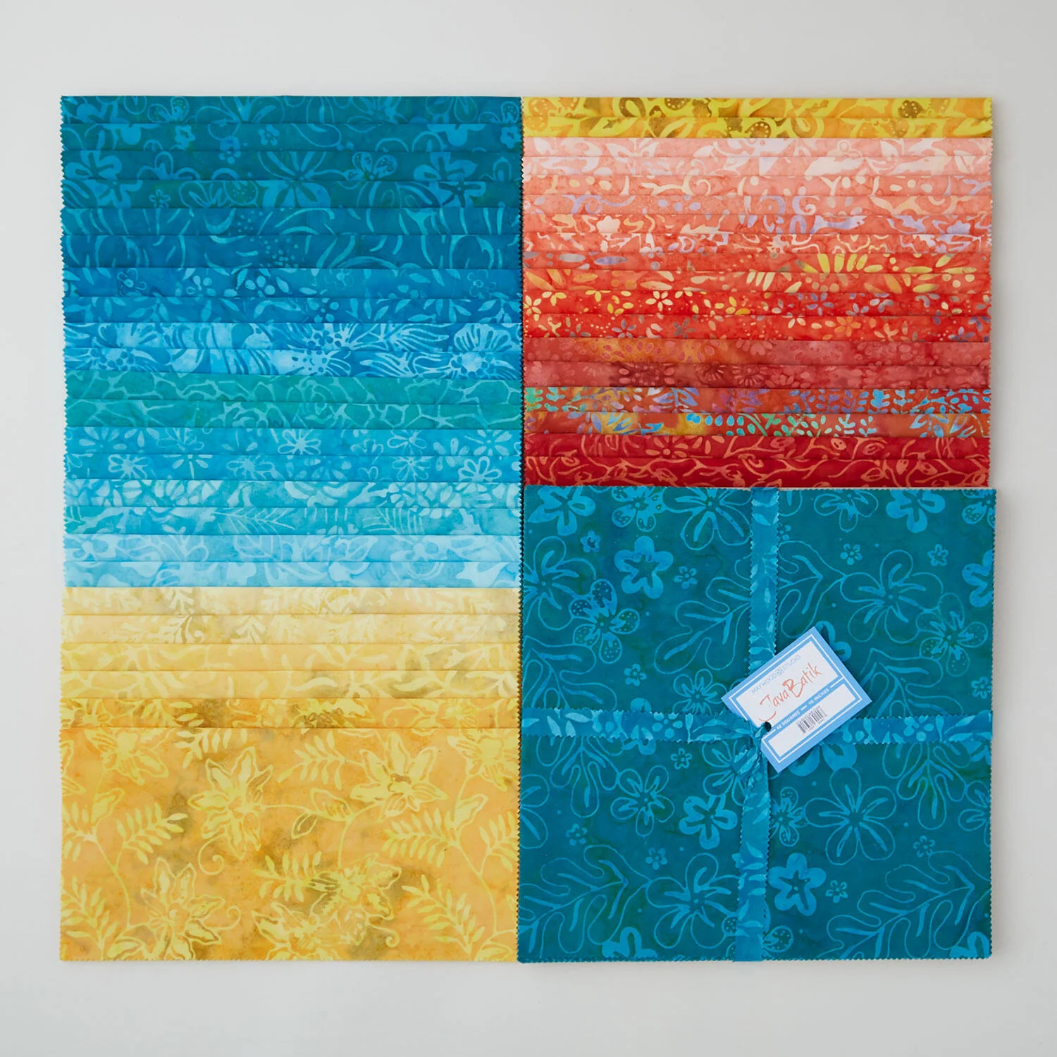 Java Batiks Summer Favorites 10" Squares