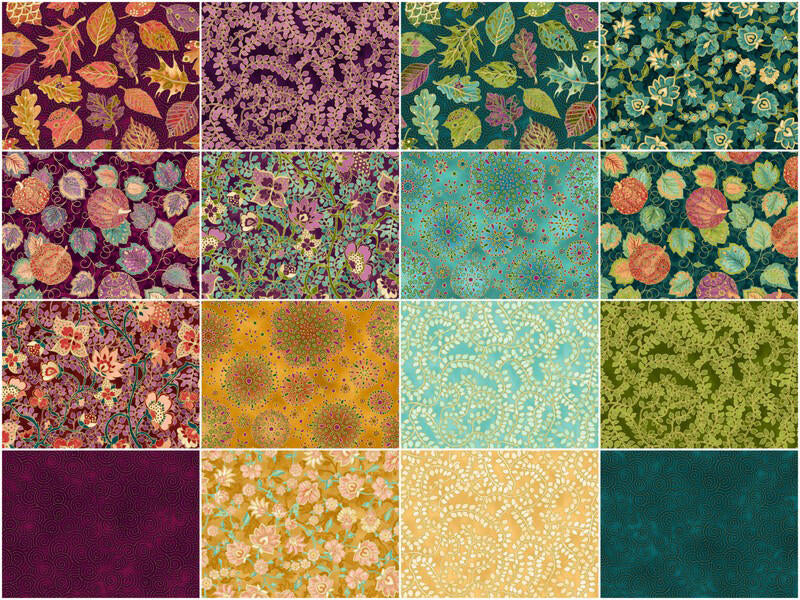 Jeweled Autumn Favorites Fat Quarter Bundle - 16 Piece - Image 3