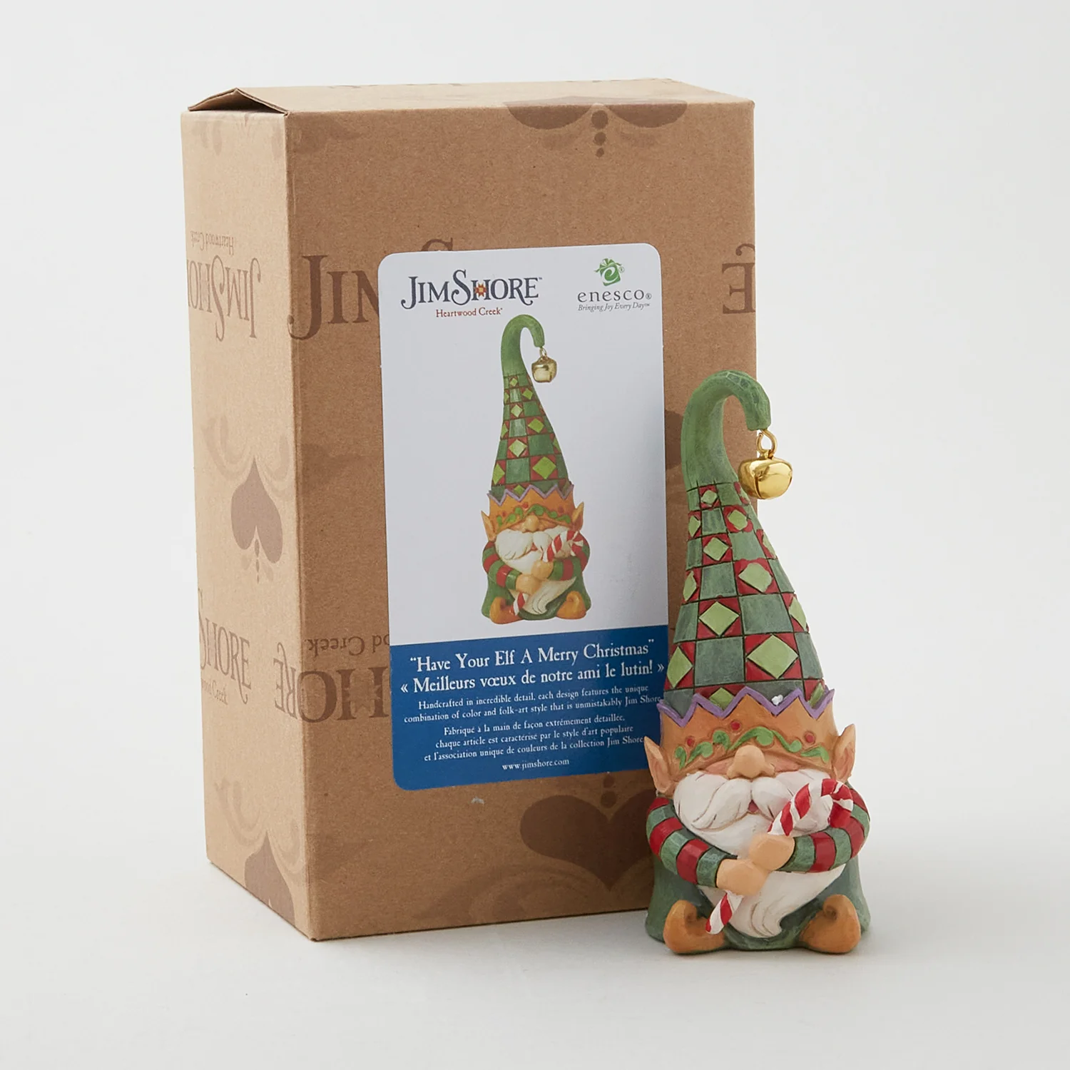 Jim Shore Heartwood Creek Gnome Elf Holding Candy Cane Figurine - Image 2