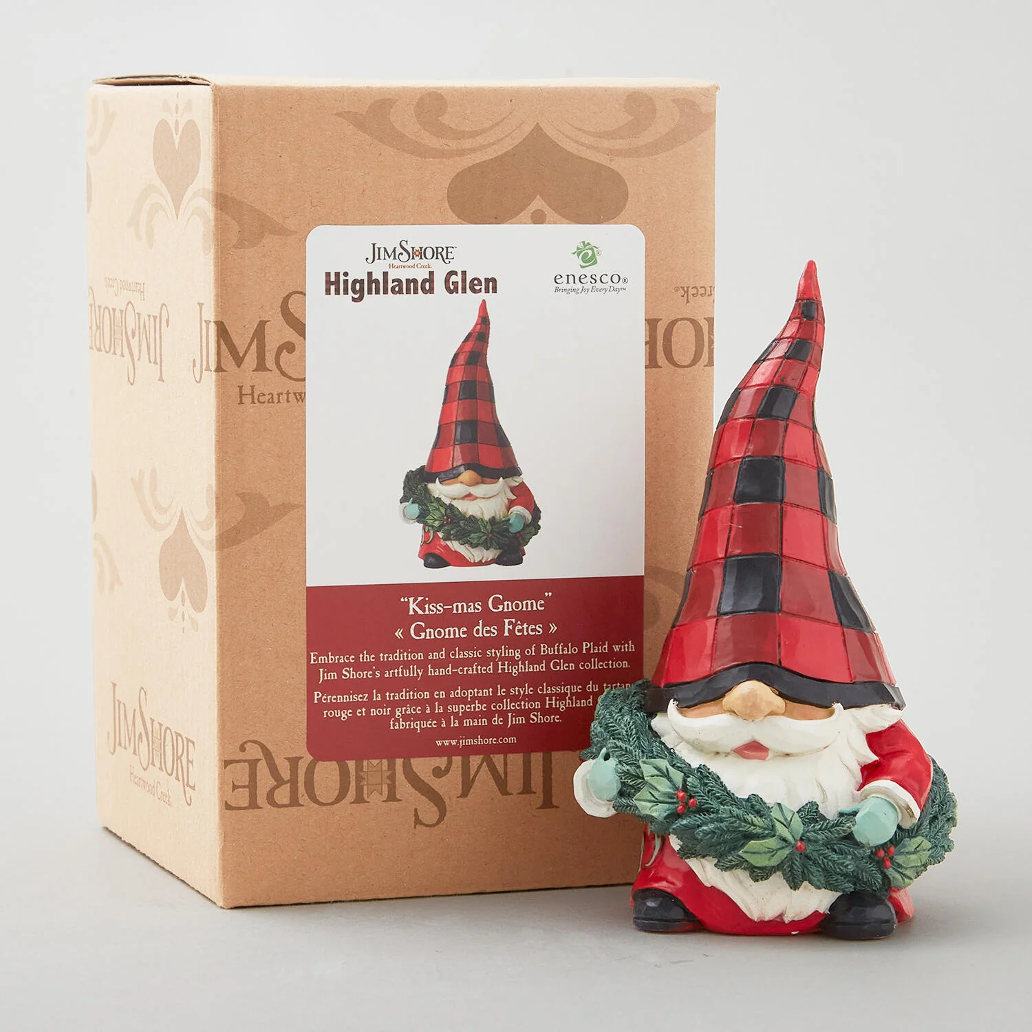 Jim Shore Heartwood Creek Highland Glen Gnome Wreath Figurine - Image 2